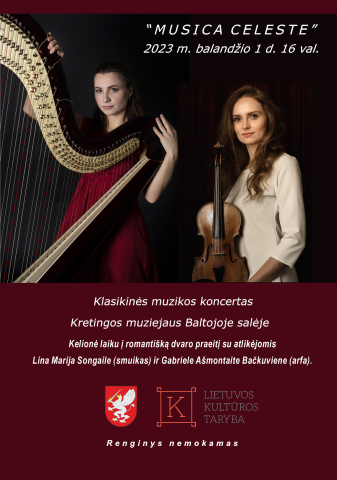 Linos Marijos Songailės (smuikas) ir Gabrielės Ašmontaitės Bačkuvienės (arfa) koncertas