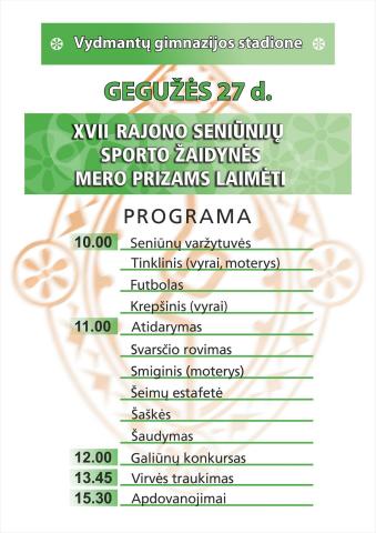 XVII rajono seniūnijų sporto žaidynės Mero prizams laimėti