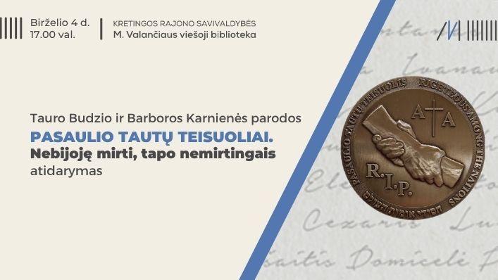 Parodos „Pasaulio tautų teisuoliai. Nebijoję mirti, tapo nemirtingais“ atidarymas Parodos „Pasaulio tautų teisuoliai. Nebijoję mirti, tapo nemirtingais“ atidarymas